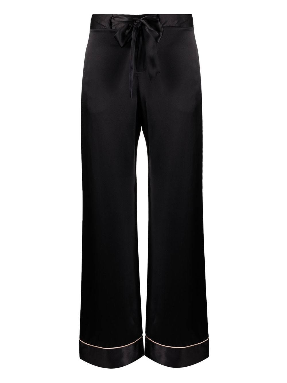 Kiki de Montparnasse Kiki silk tie-up trousers - Black von Kiki de Montparnasse