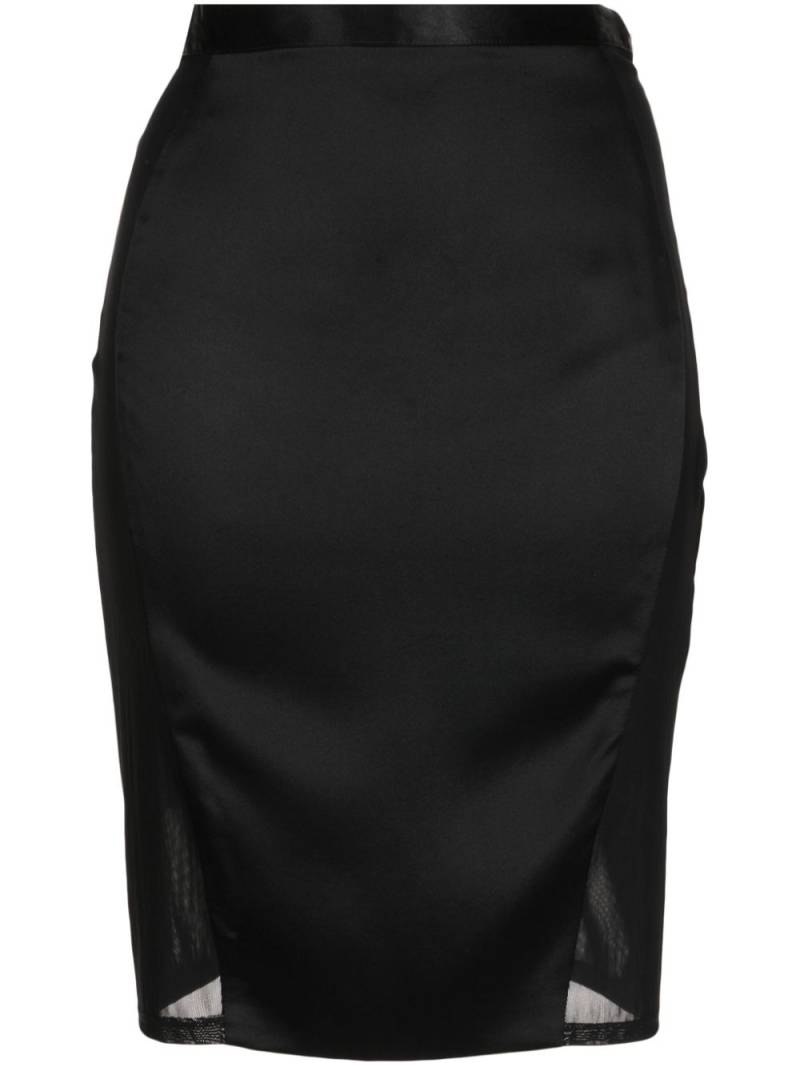 Kiki de Montparnasse La Madame silk midi skirt - Black von Kiki de Montparnasse