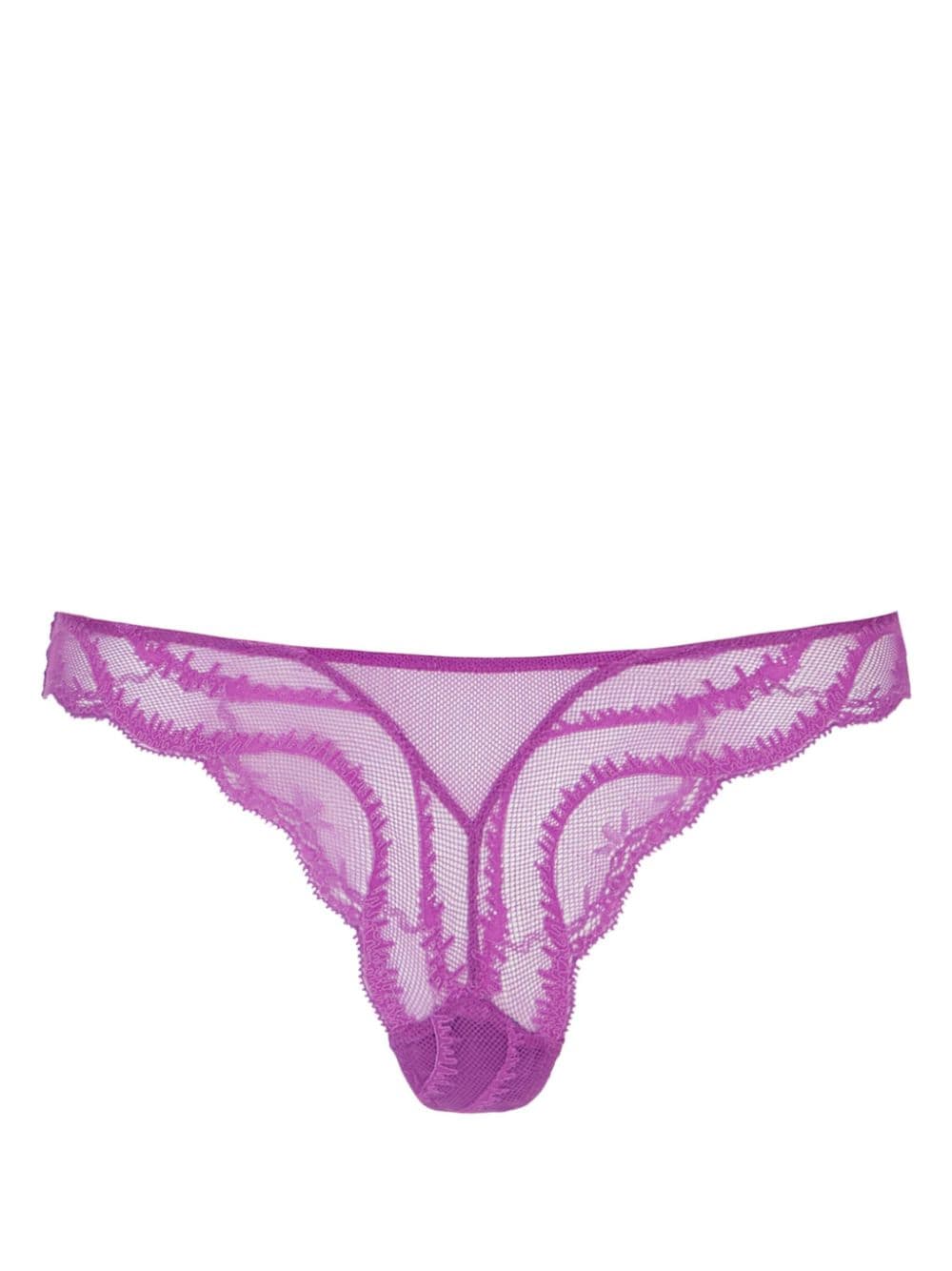 Kiki de Montparnasse Leche Moi lace thong - Purple von Kiki de Montparnasse