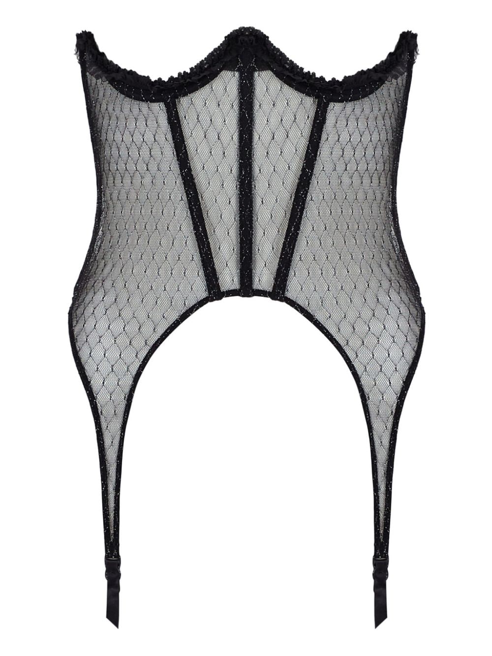 Kiki de Montparnasse Les Follies mesh corset - Black von Kiki de Montparnasse