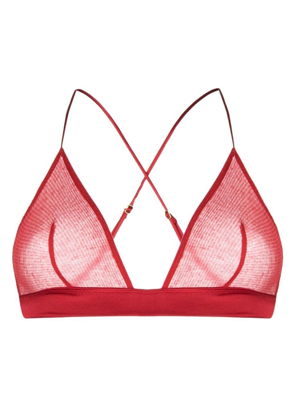 Kiki de Montparnasse Ribbed Intime soft bra - Red von Kiki de Montparnasse