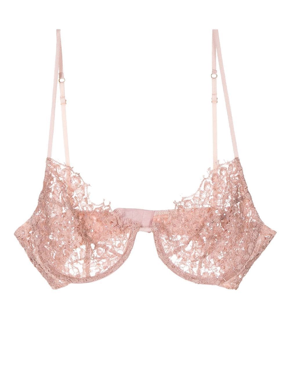 Kiki de Montparnasse beaded lace demi bra - Pink von Kiki de Montparnasse