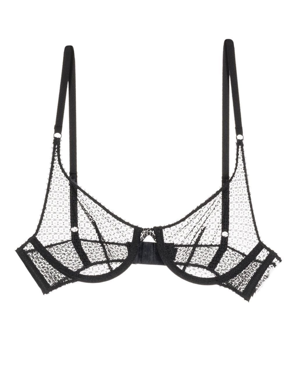 Kiki de Montparnasse crochet demi bra - Black von Kiki de Montparnasse