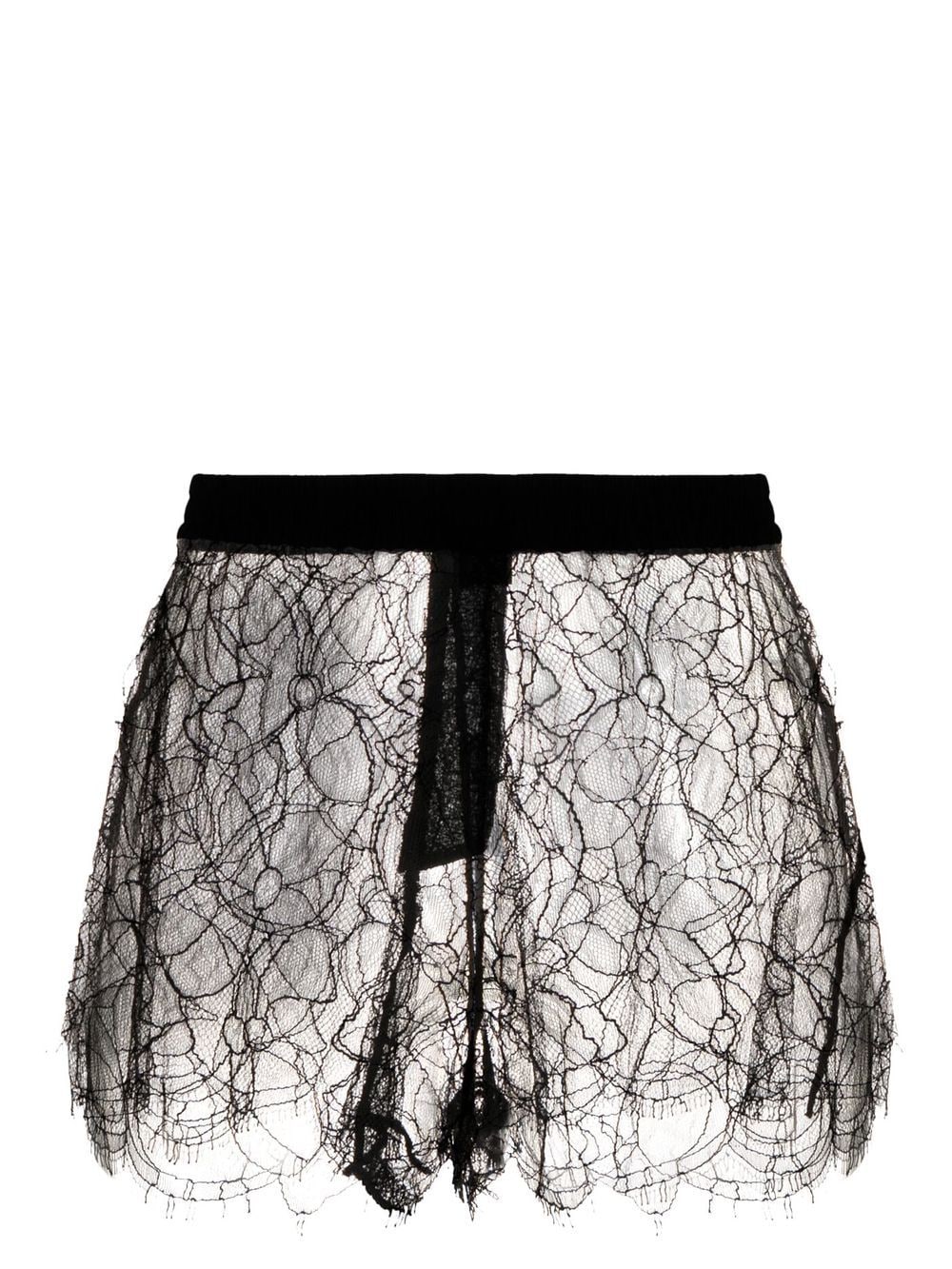 Kiki de Montparnasse floral lace boxer shorts - Black von Kiki de Montparnasse