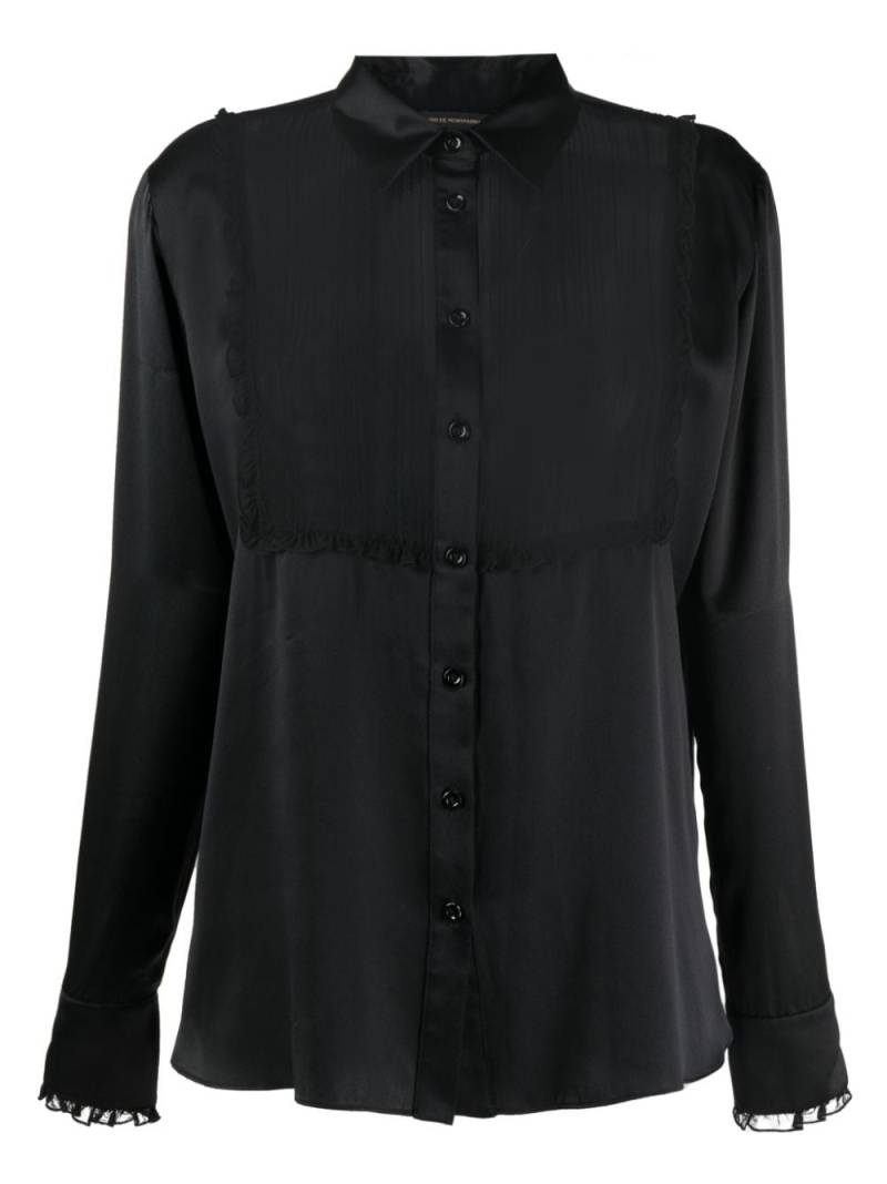Kiki de Montparnasse tuxedo silk shirt - Black von Kiki de Montparnasse