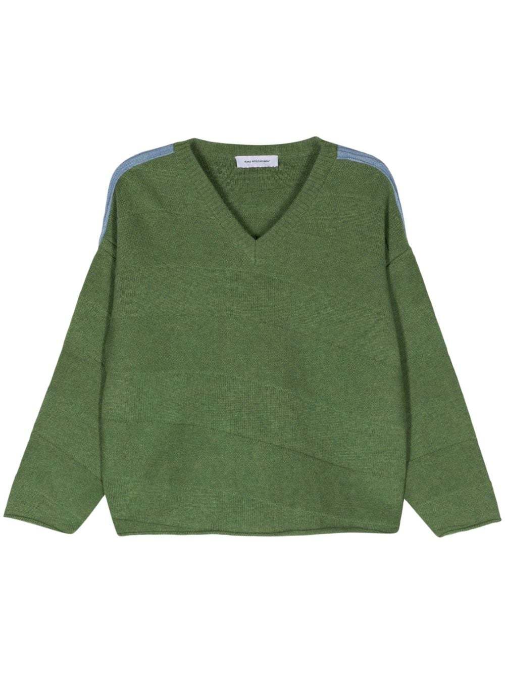 Kiko Kostadinov Delian V-neck jumper - Green von Kiko Kostadinov