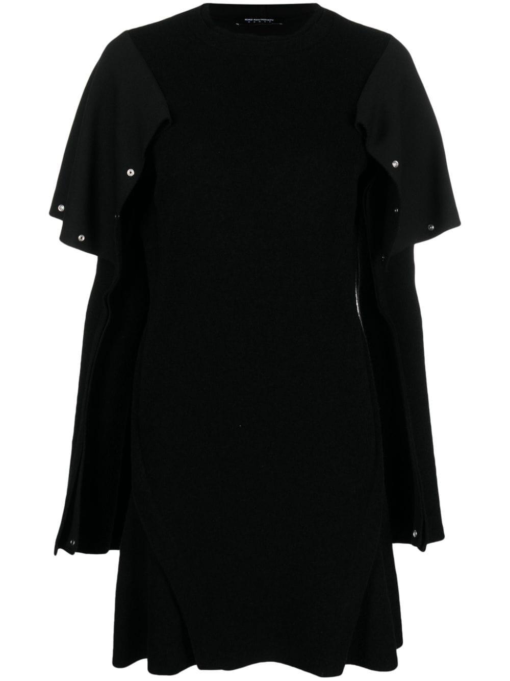 Kiko Kostadinov Horsebow layered minidress - Black von Kiko Kostadinov