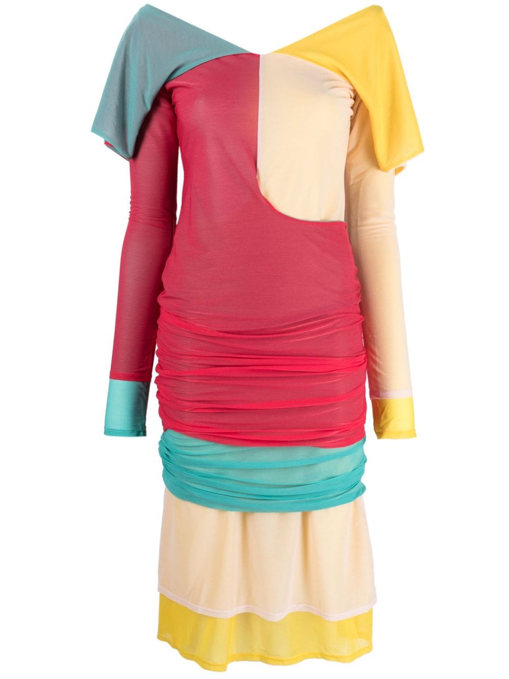 Kiko Kostadinov panelled-design long-sleeve dress - Pink von Kiko Kostadinov
