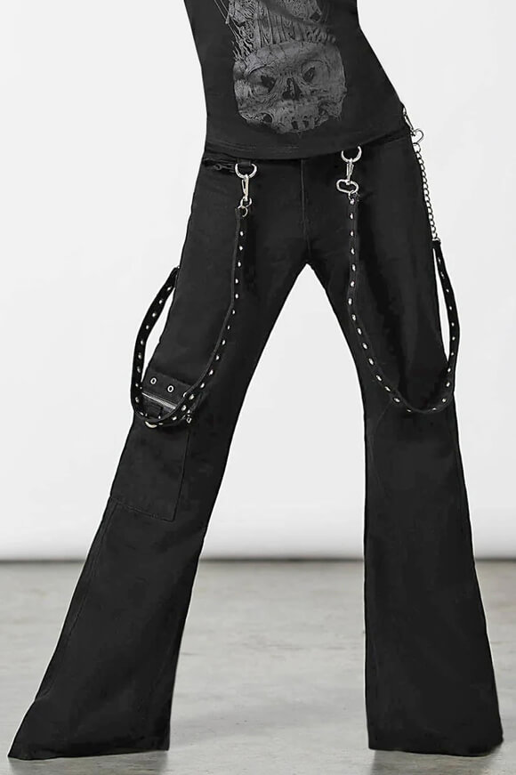 Killstar Bootcut-Hose | Schwarz | Damen  | L von Killstar