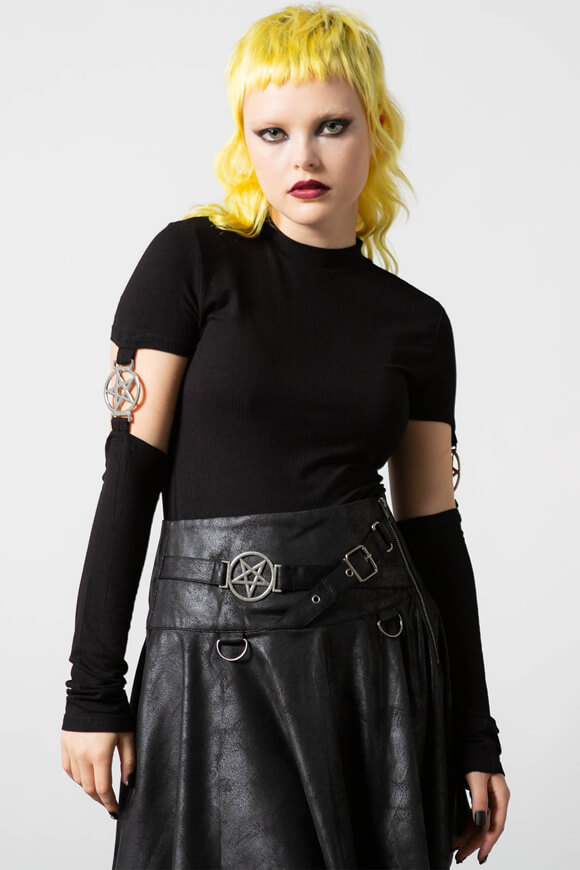 Killstar Crop Langarmshirt | Schwarz | Damen  | M von Killstar