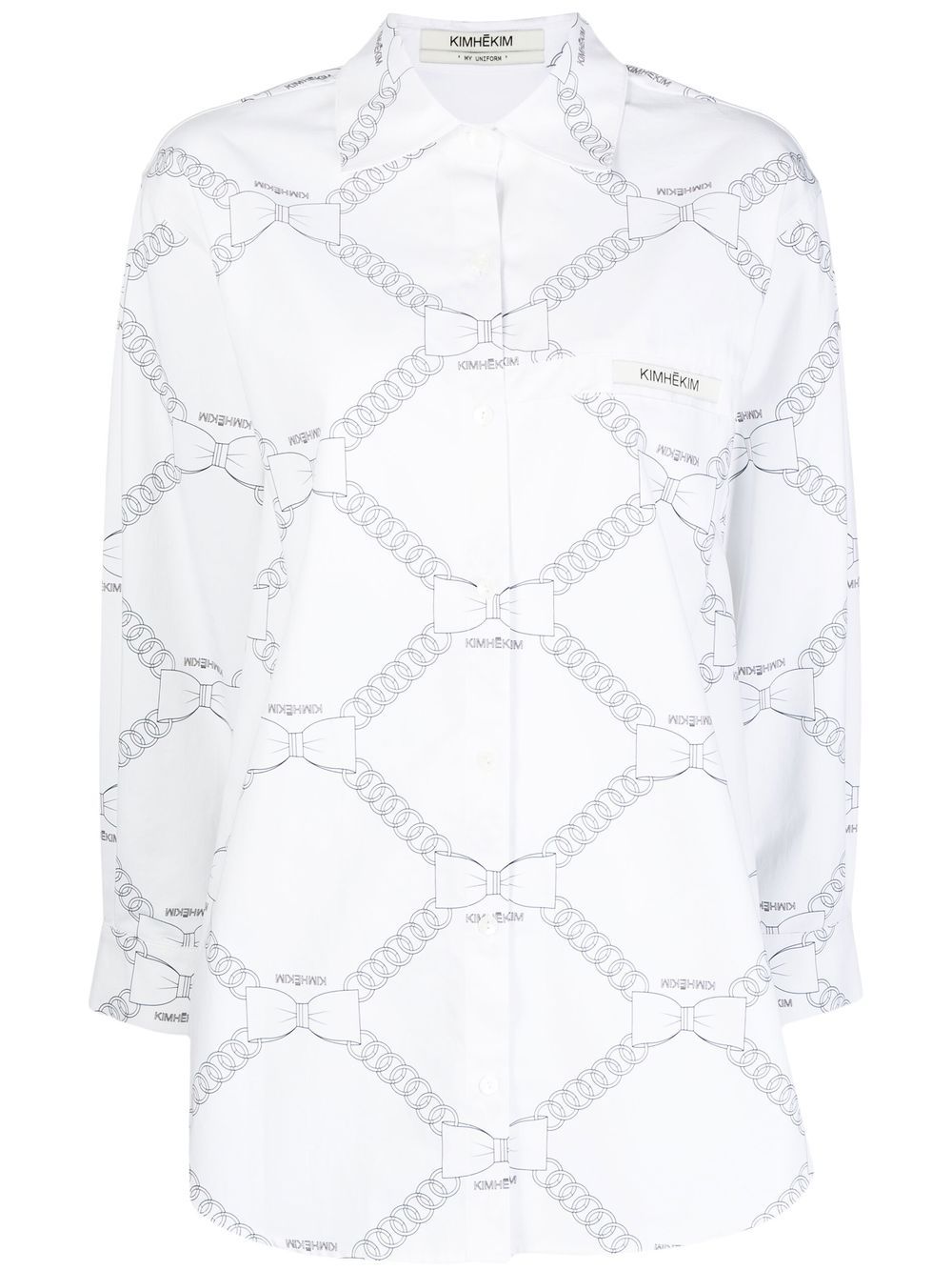 Kimhekim chain-link print shirt - White von Kimhekim