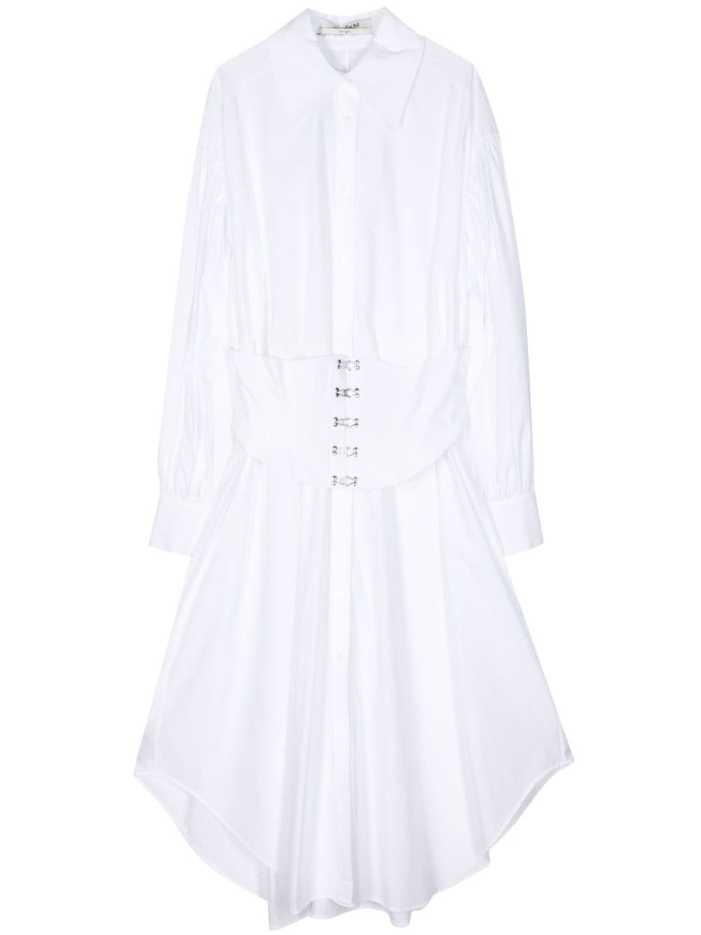 Kimhekim corset maxi shirt dress - White von Kimhekim
