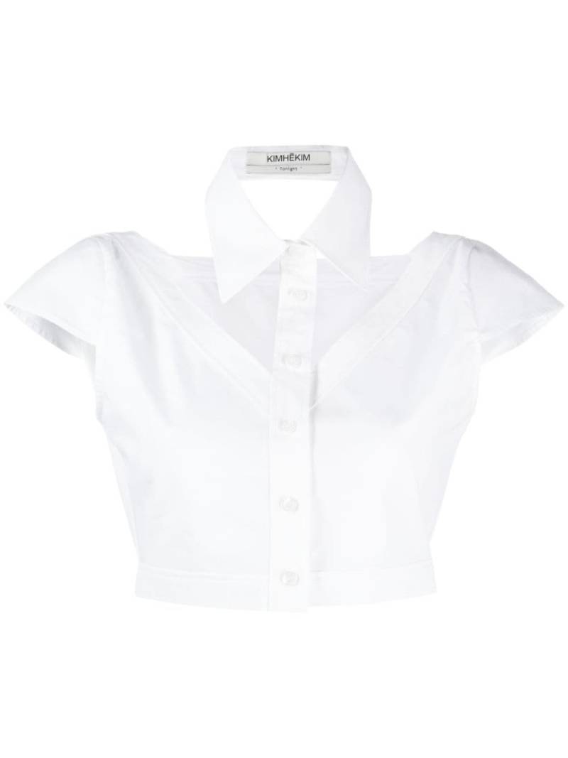 Kimhekim cropped cut-out shirt - White von Kimhekim