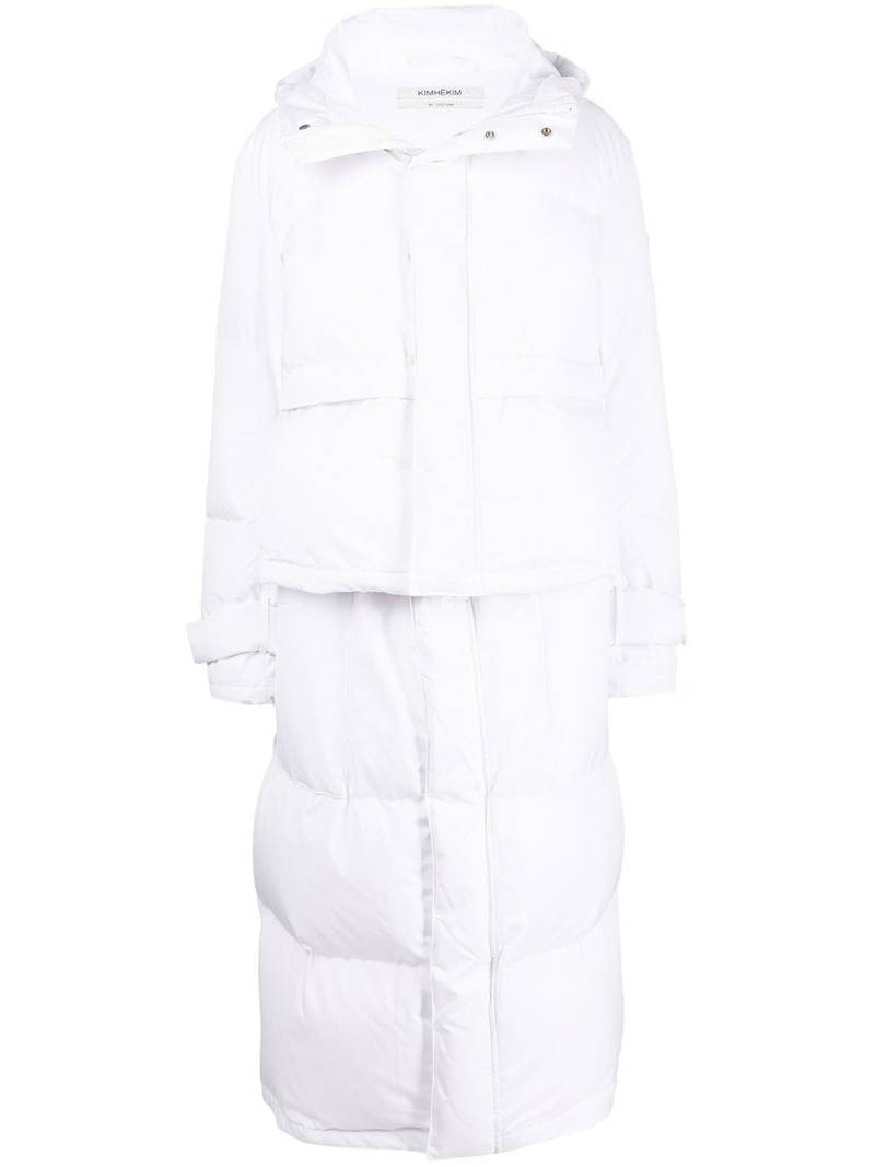 Kimhekim detachable oversized puffer coat - White von Kimhekim