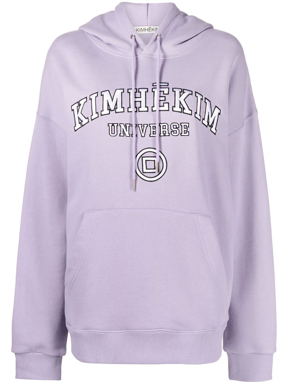 Kimhekim logo-embroidered cotton hoodie - Purple von Kimhekim