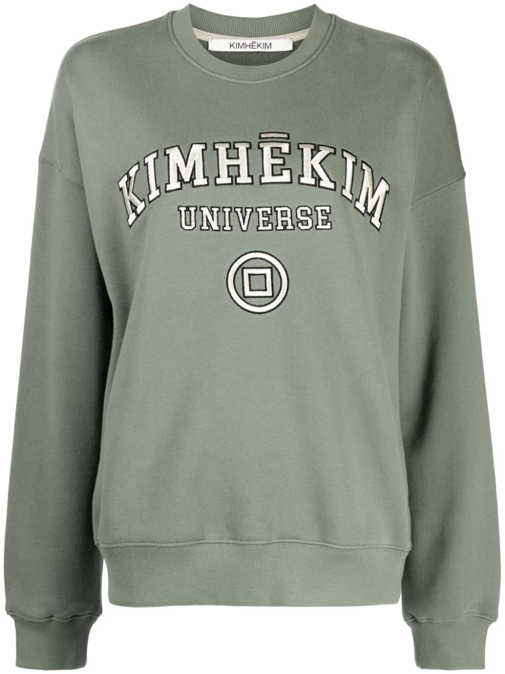 Kimhekim logo-embroidered cotton sweatshirt - Green von Kimhekim