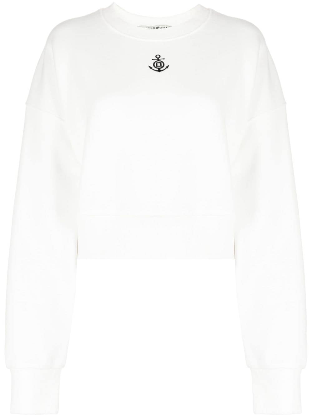 Kimhekim logo-print cotton sweatshirt - White von Kimhekim