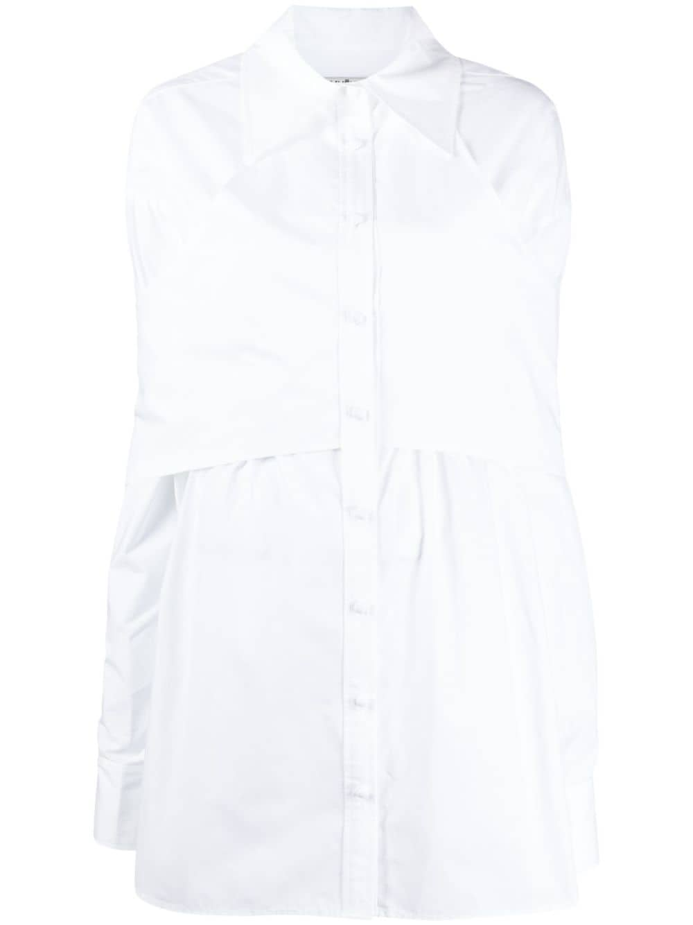 Kimhekim rear-tie cotton shirt dress - White von Kimhekim