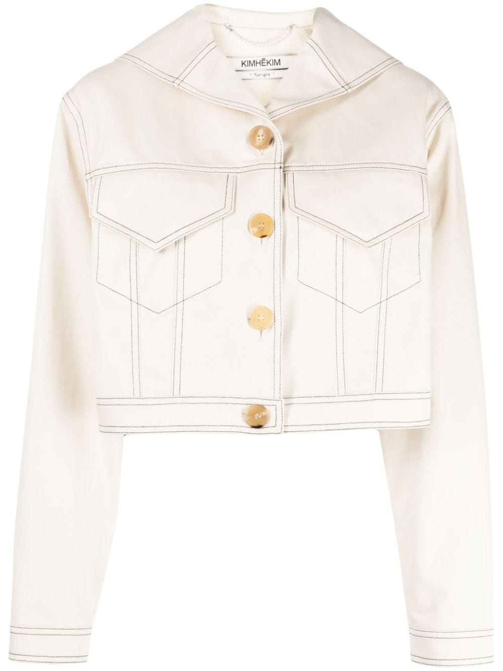 Kimhekim sailor-collar denim jacket - White von Kimhekim