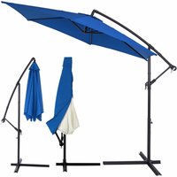 Ampelschirm Blau Alu Ø330cm UV-Schutz 50+ + Abdeckung von Kingsleeve®