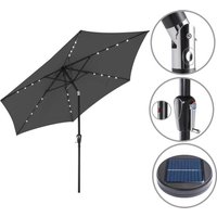 LED Solar Sonnenschirm Miami Anthrazit Alu Ø270cm von Kingsleeve®