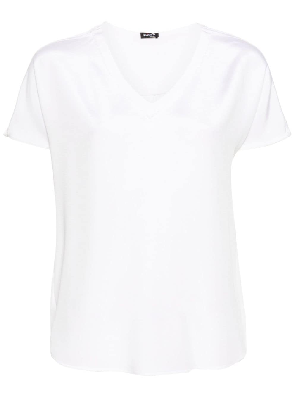 Kiton V-neck silk T-shirt - White von Kiton