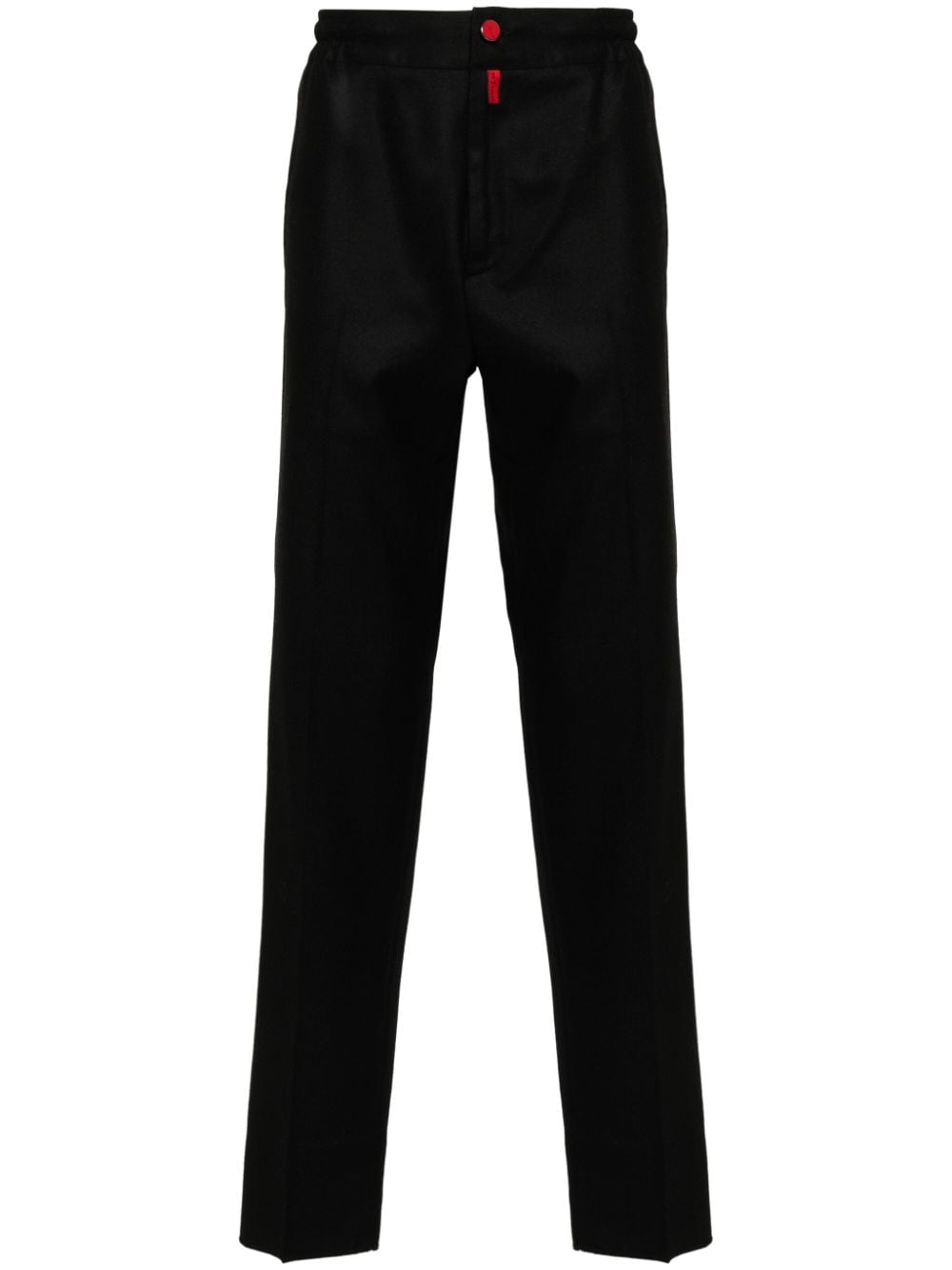 Kiton contrast-button straight-leg trousers - Black von Kiton