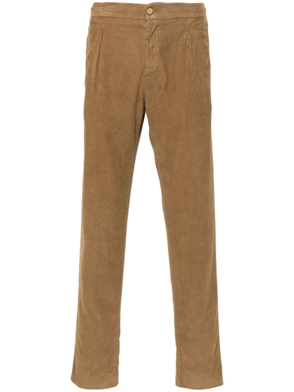 Kiton corduroy slim-cut trousers - Brown von Kiton
