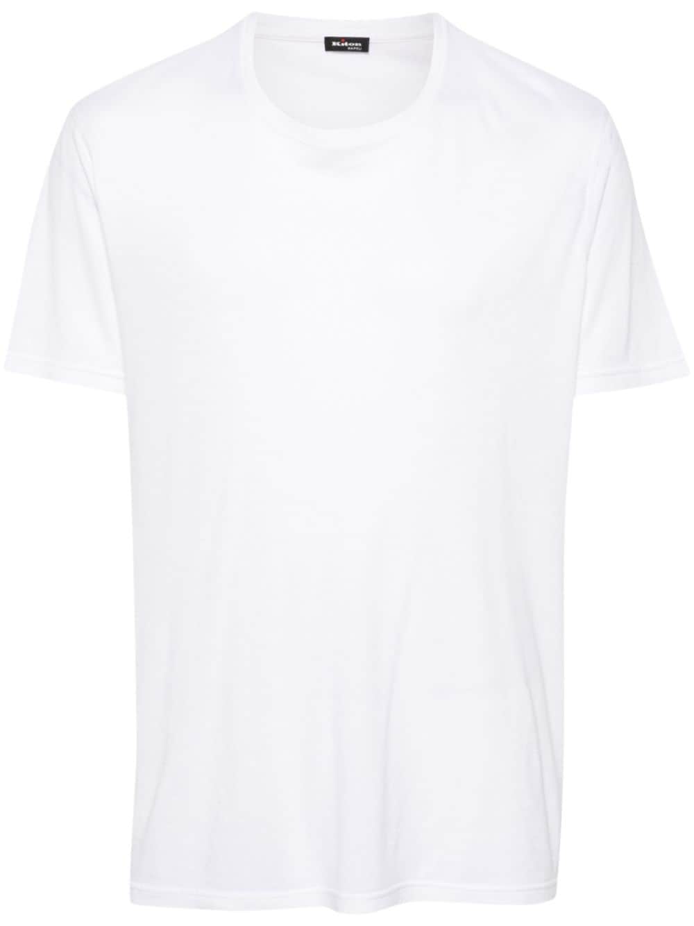 Kiton cotton-cashmere-blend T-shirt - White von Kiton