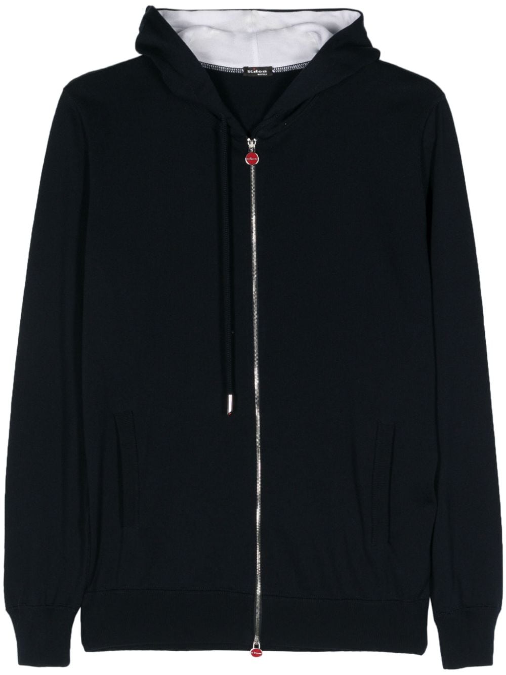 Kiton cotton zip-up hoodie - Blue von Kiton