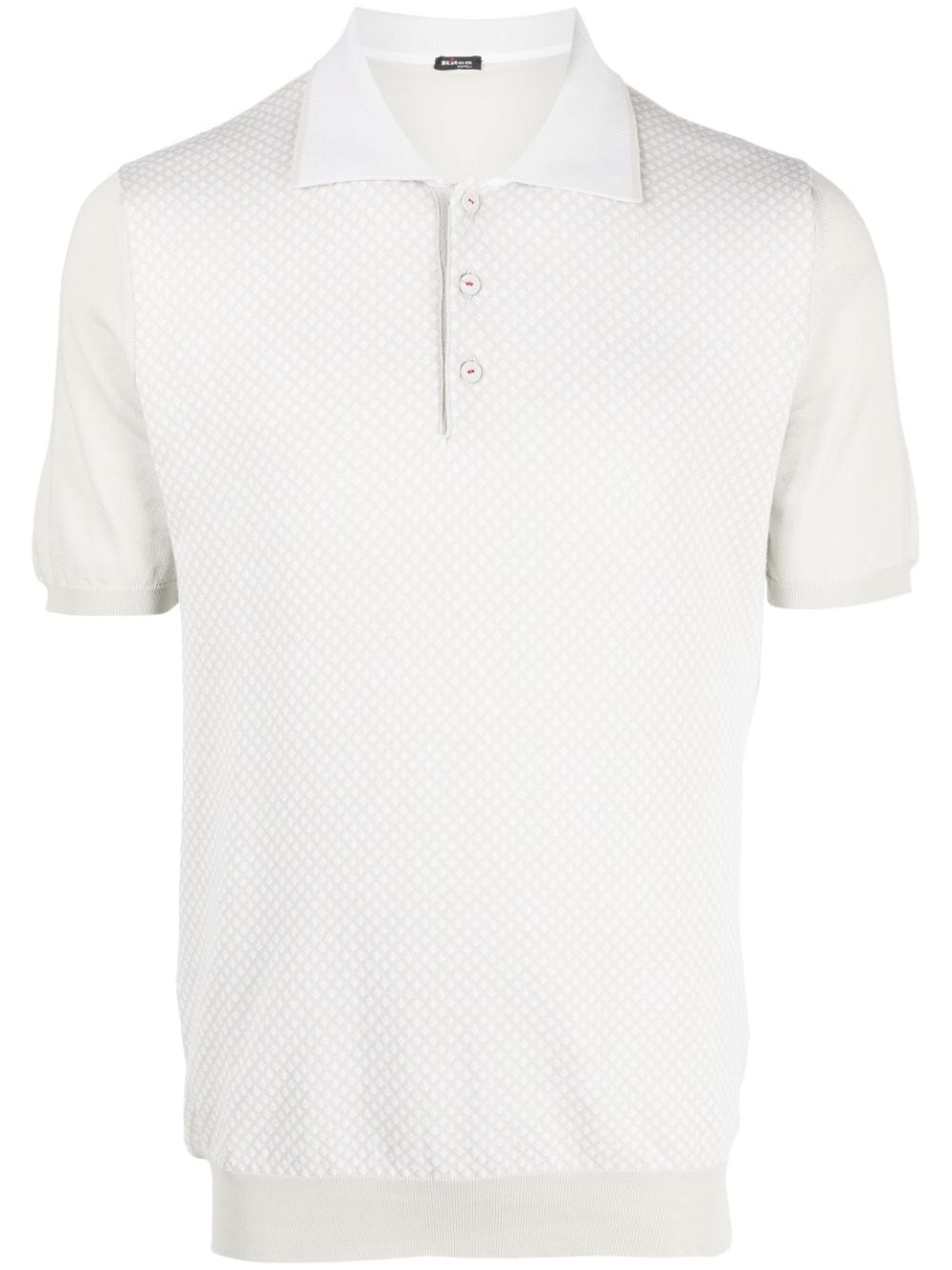 Kiton diamond-pattern cotton polo shirt - Neutrals von Kiton