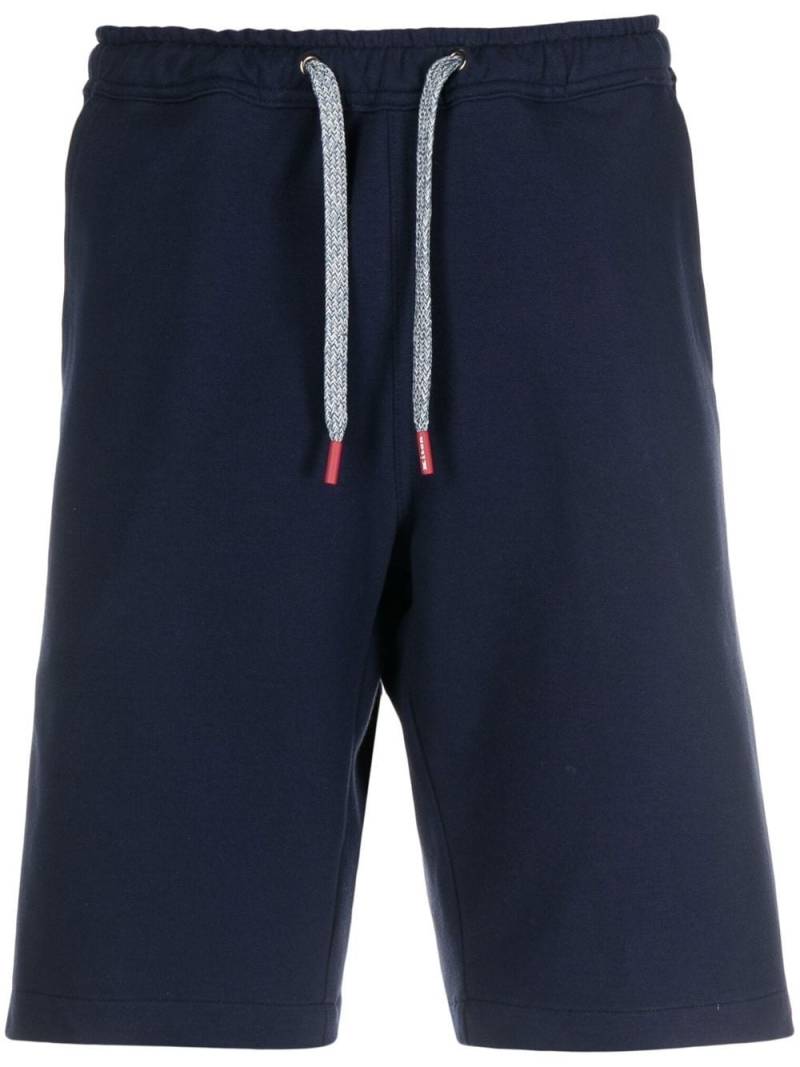 Kiton drawstring-waist fastening shorts - Blue von Kiton