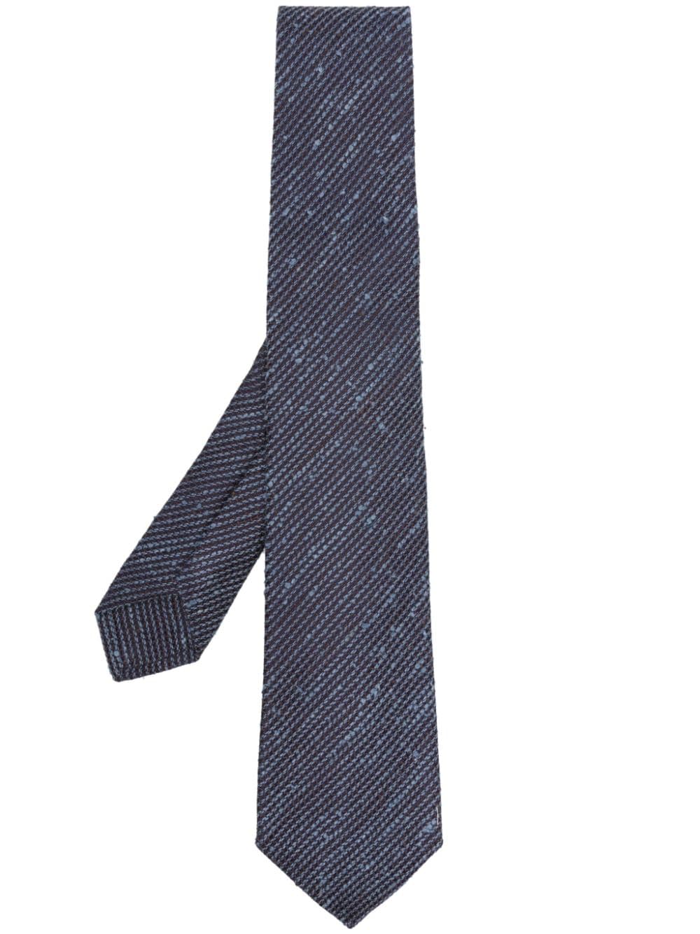 Kiton embroidered silk tie - Blue von Kiton