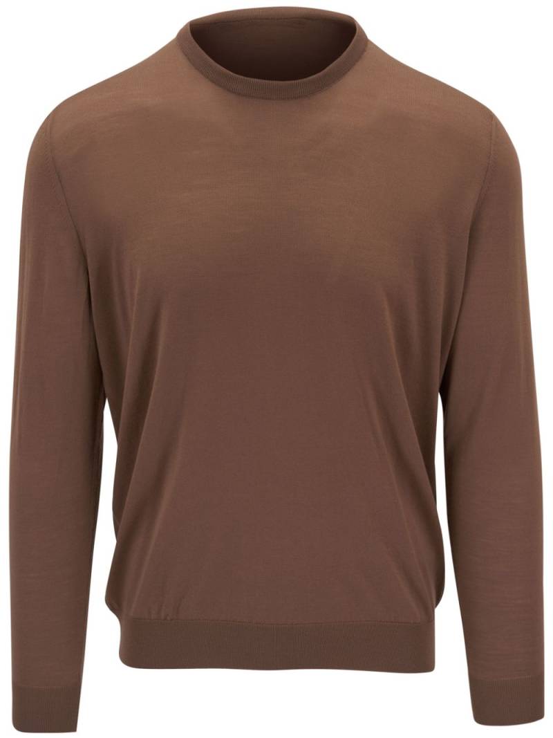 Kiton fine-knit wool jumper - Brown von Kiton