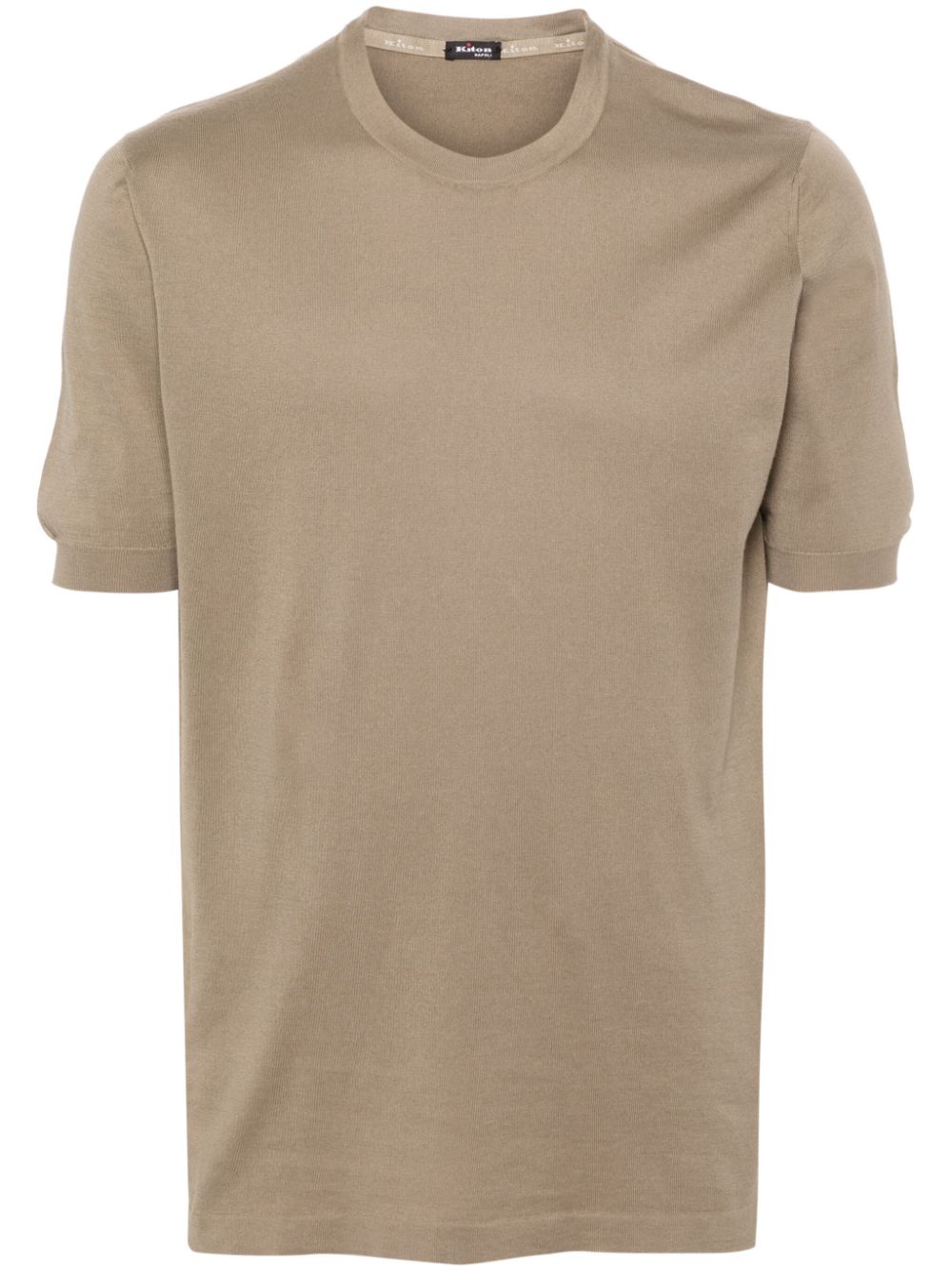 Kiton fine-ribbed T-shirt - Brown von Kiton