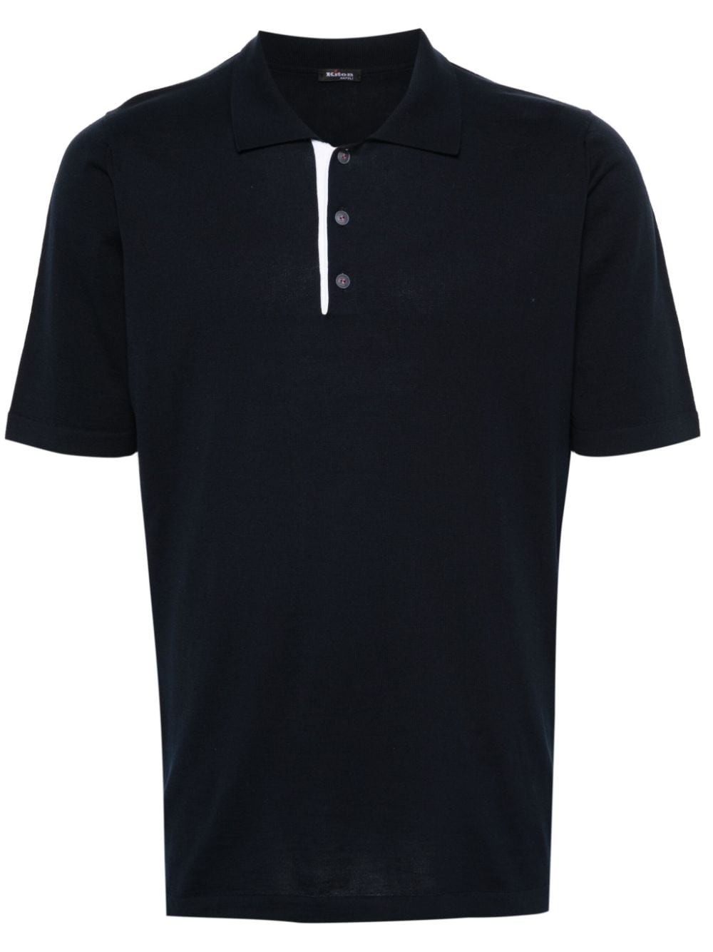 Kiton fine-ribbed cotton polo shirt - Blue von Kiton