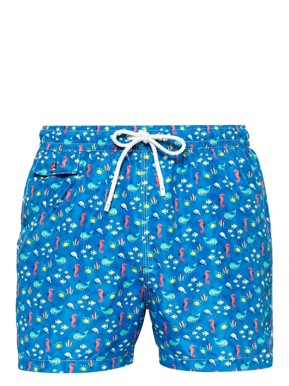 Kiton fish-print swim shorts - Blue von Kiton