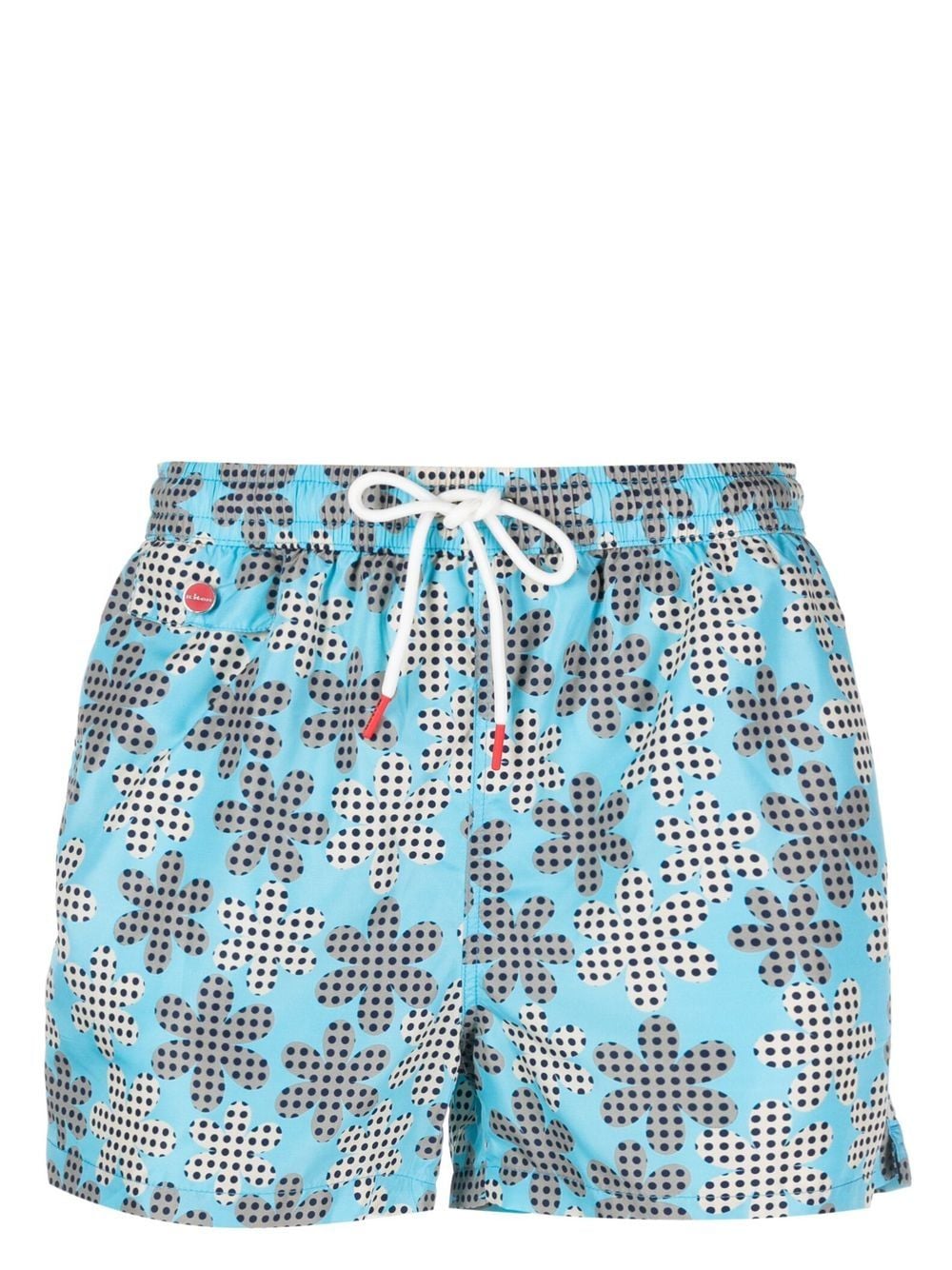 Kiton floral-print swim shorts - Blue von Kiton