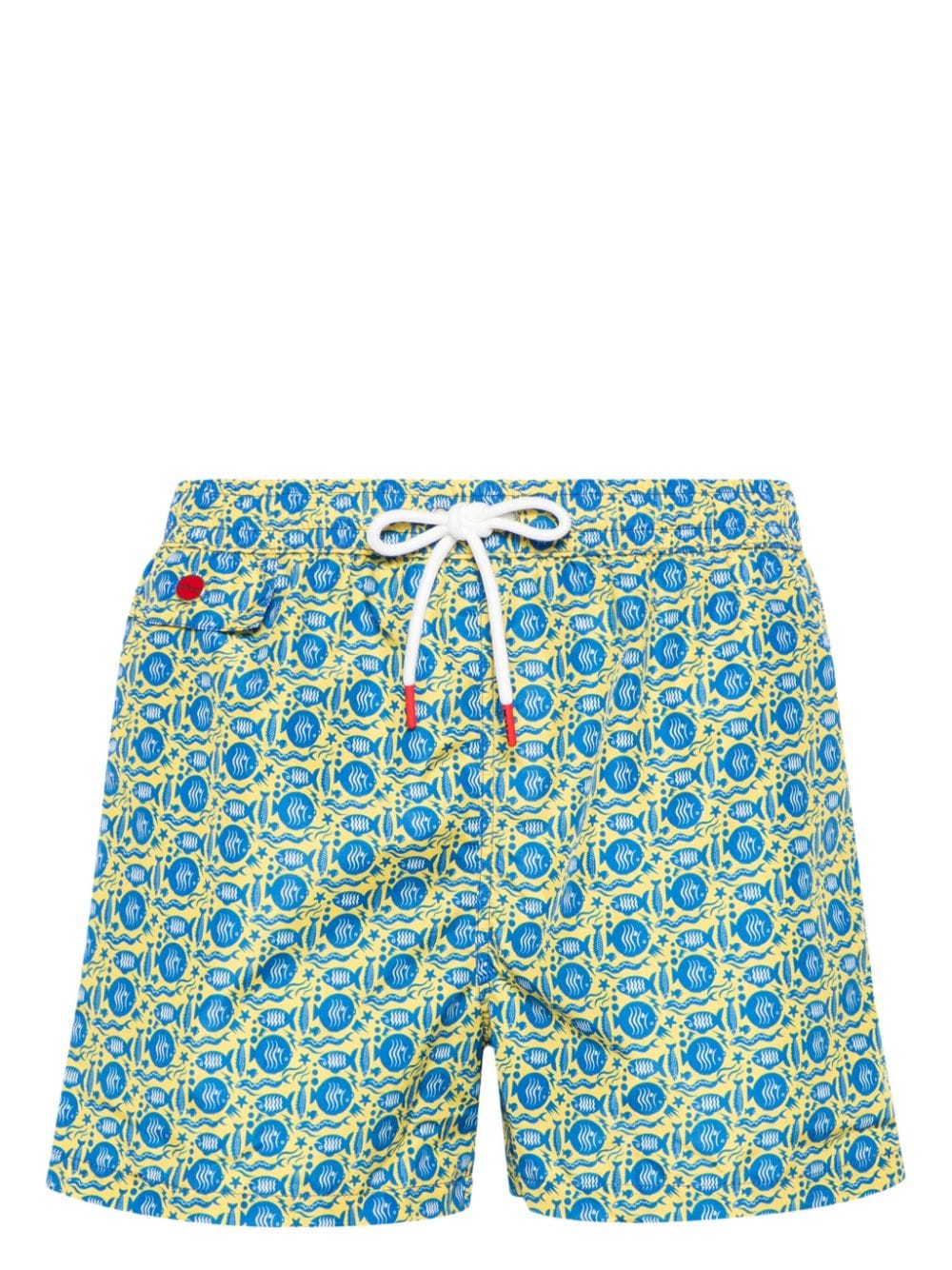 Kiton graphic-print swim shorts - Yellow von Kiton