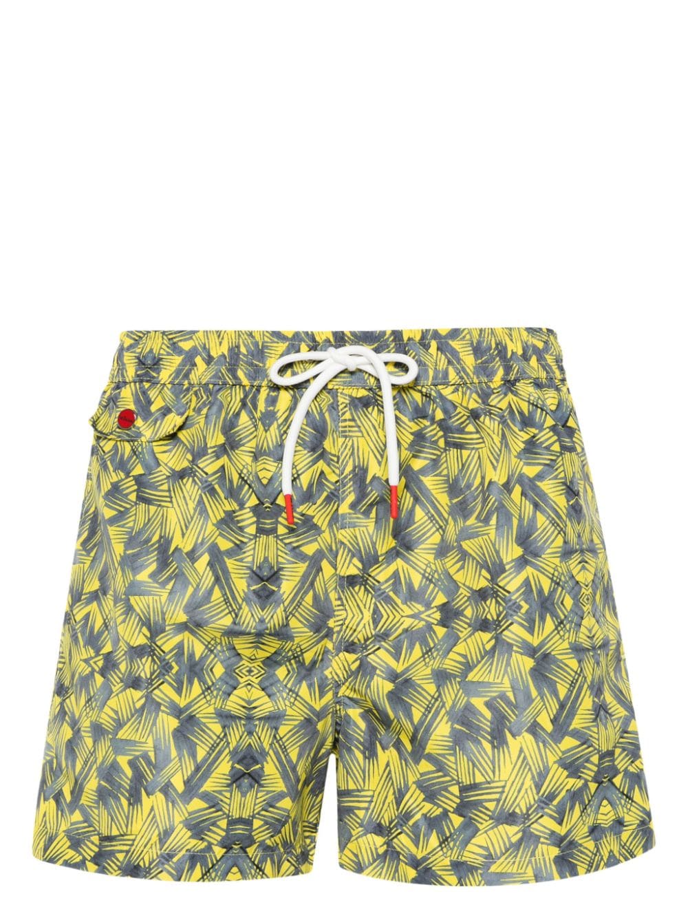 Kiton graphic-print swim shorts - Yellow von Kiton