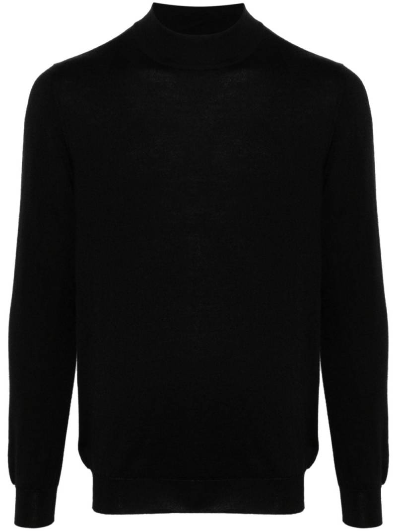 Kiton high-neck cashmere-silk jumper - Black von Kiton