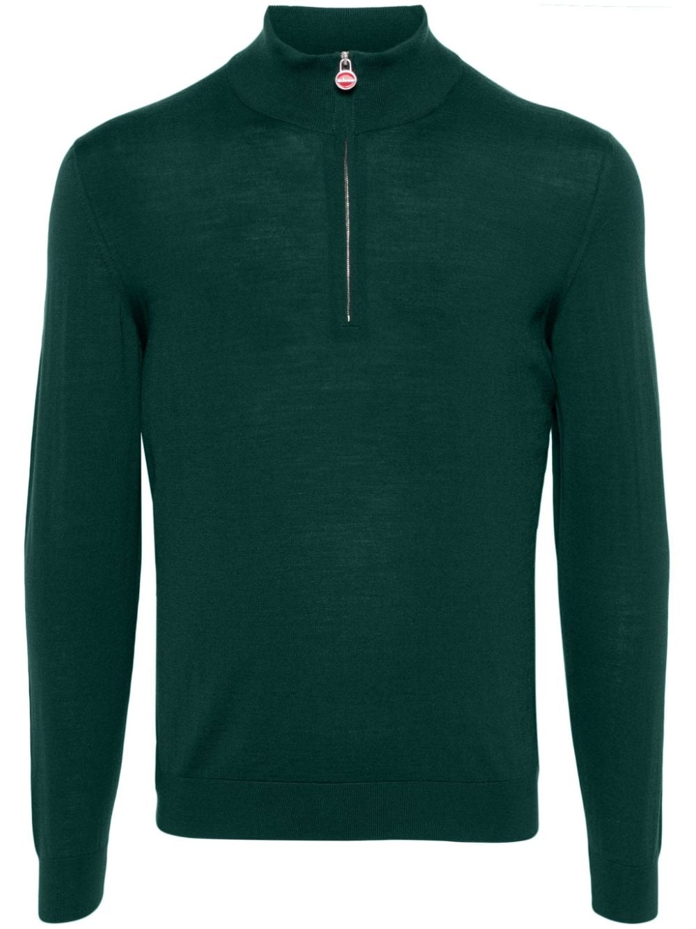 Kiton high-neck half-zip wool jumper - Green von Kiton