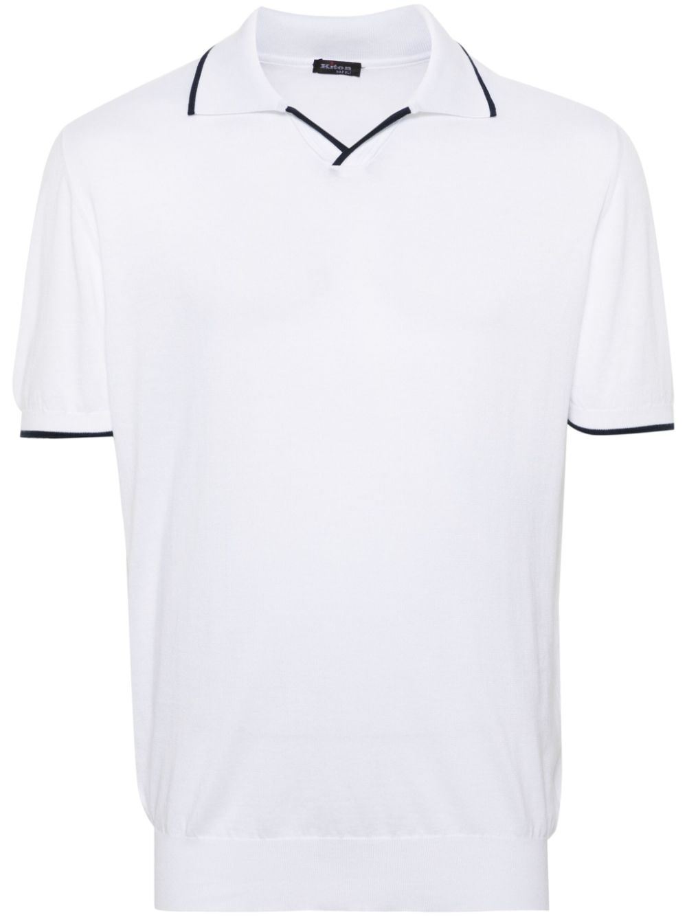 Kiton knitted cotton polo shirt - White von Kiton