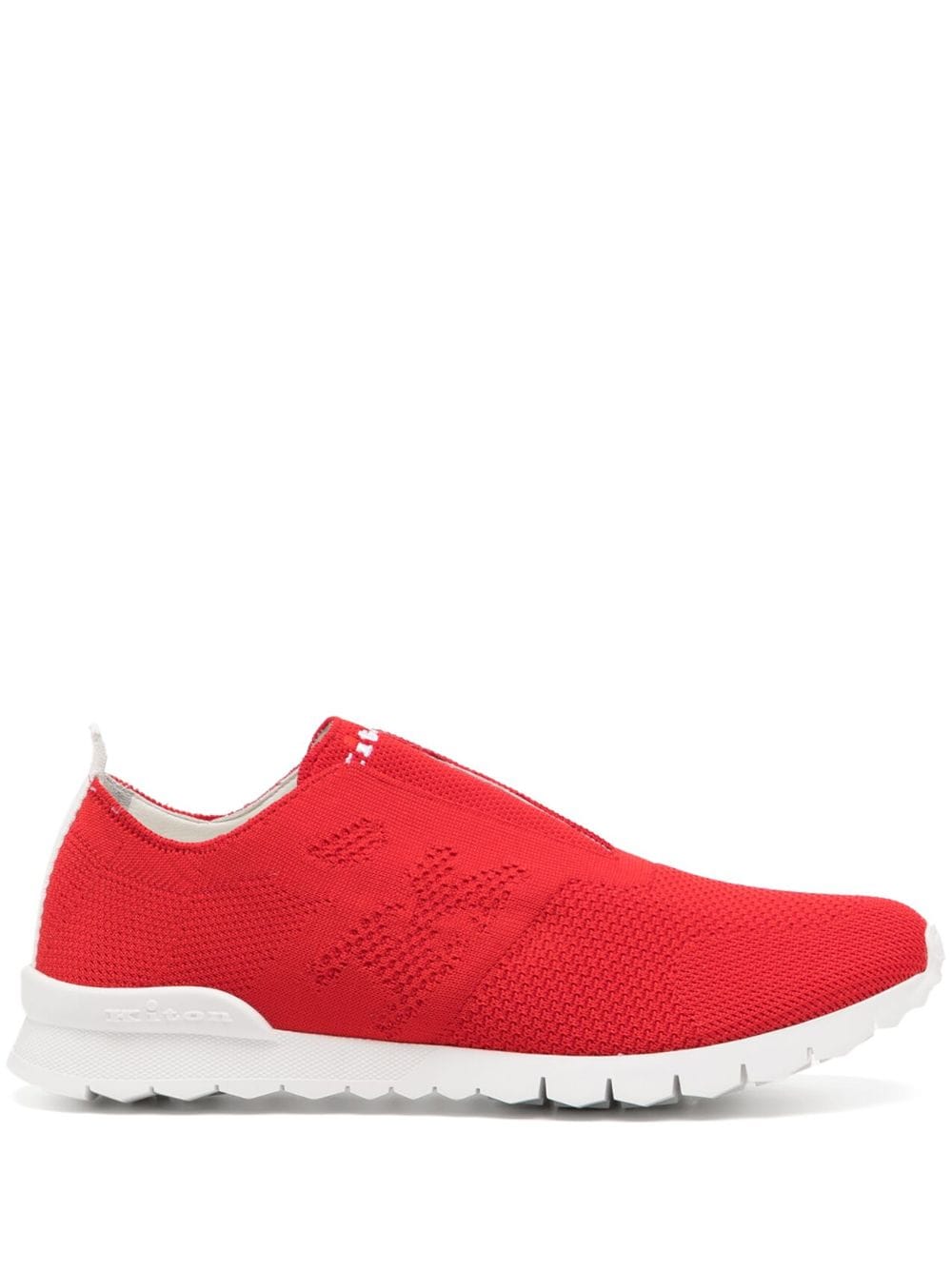 Kiton knitted-upper slip-on sneakers - Red von Kiton