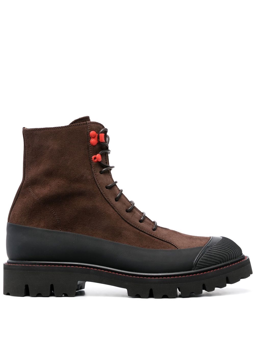 Kiton lace-up suede ankle boots - Brown von Kiton