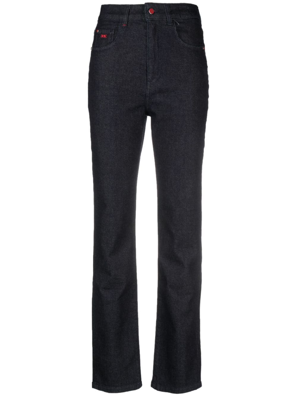 Kiton logo-embroidered straight-leg jeans - Blue von Kiton