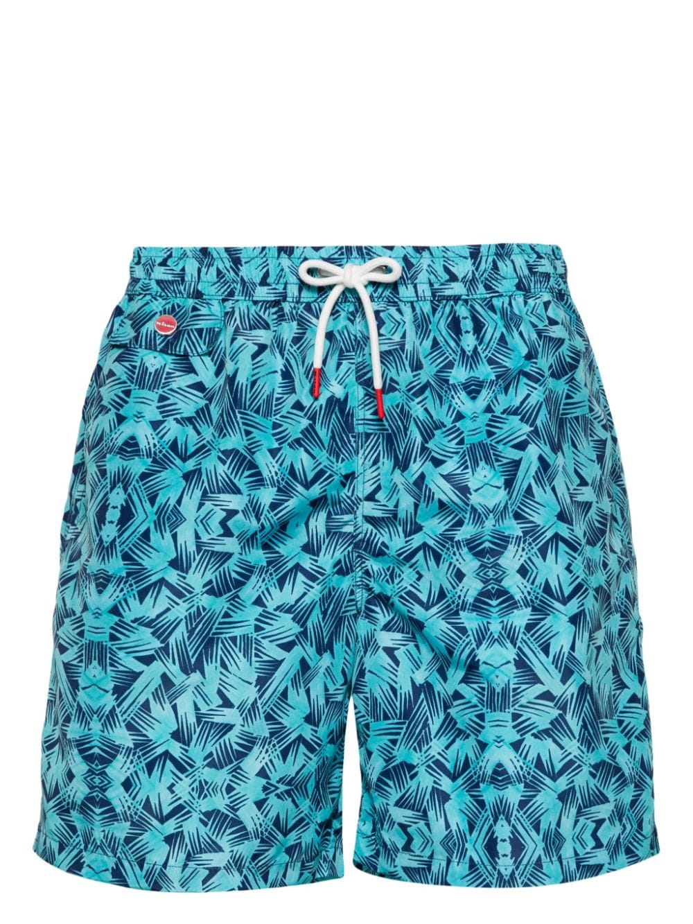 Kiton logo-embroidered swim shorts - Blue von Kiton