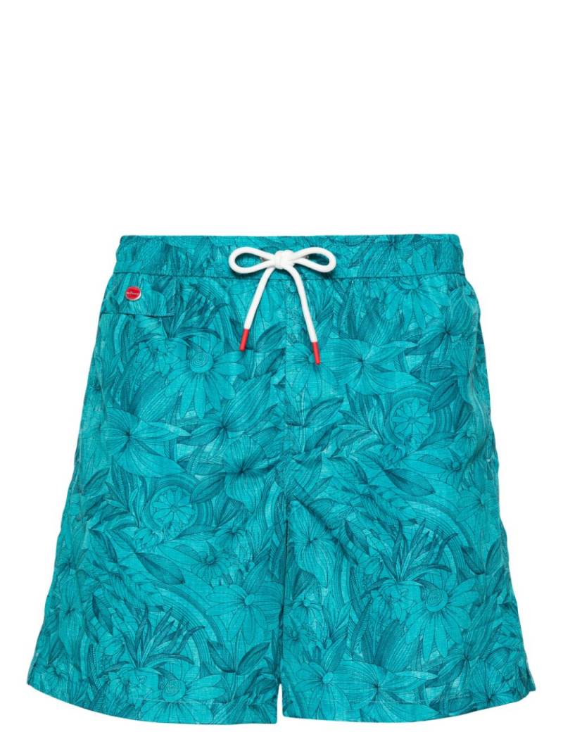 Kiton logo-embroidered swim shorts - Green von Kiton