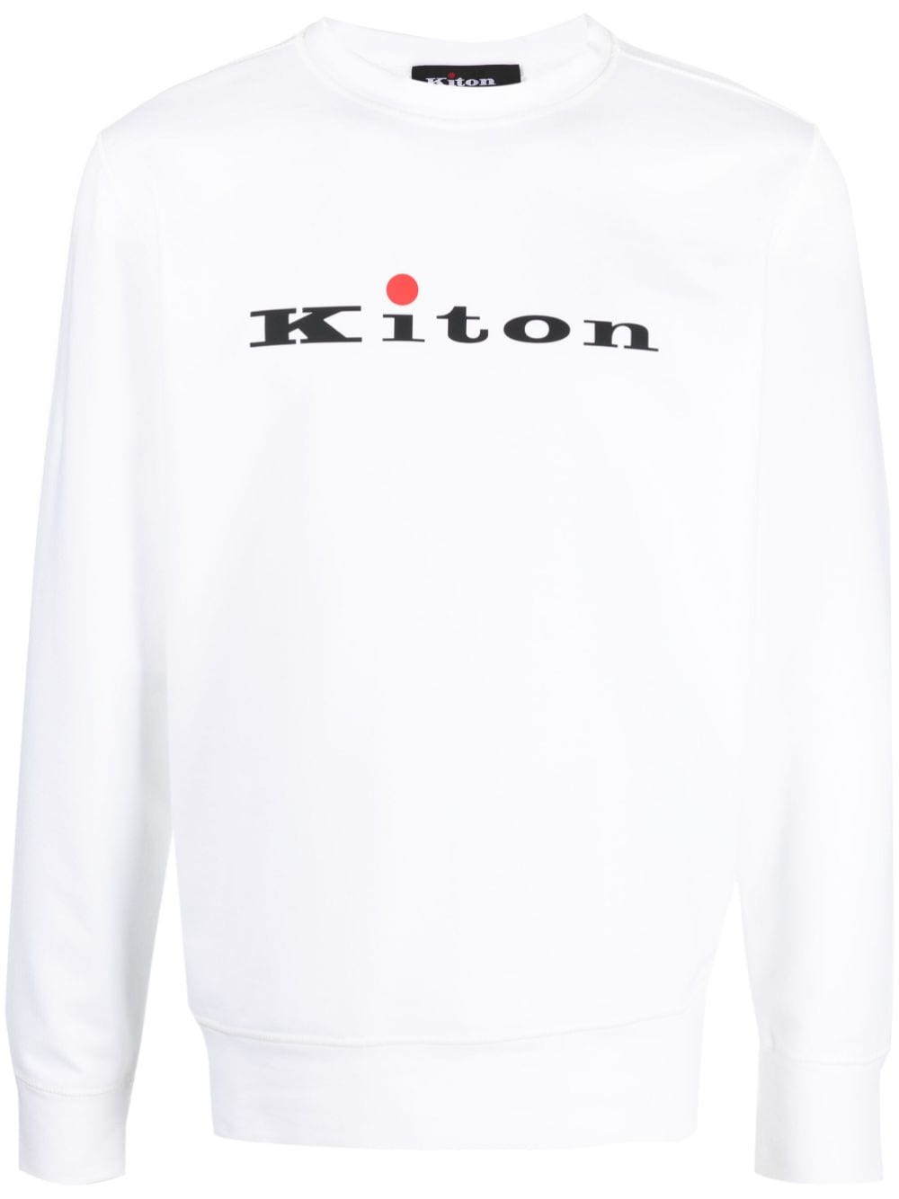 Kiton logo-print cotton sweatshirt - White von Kiton
