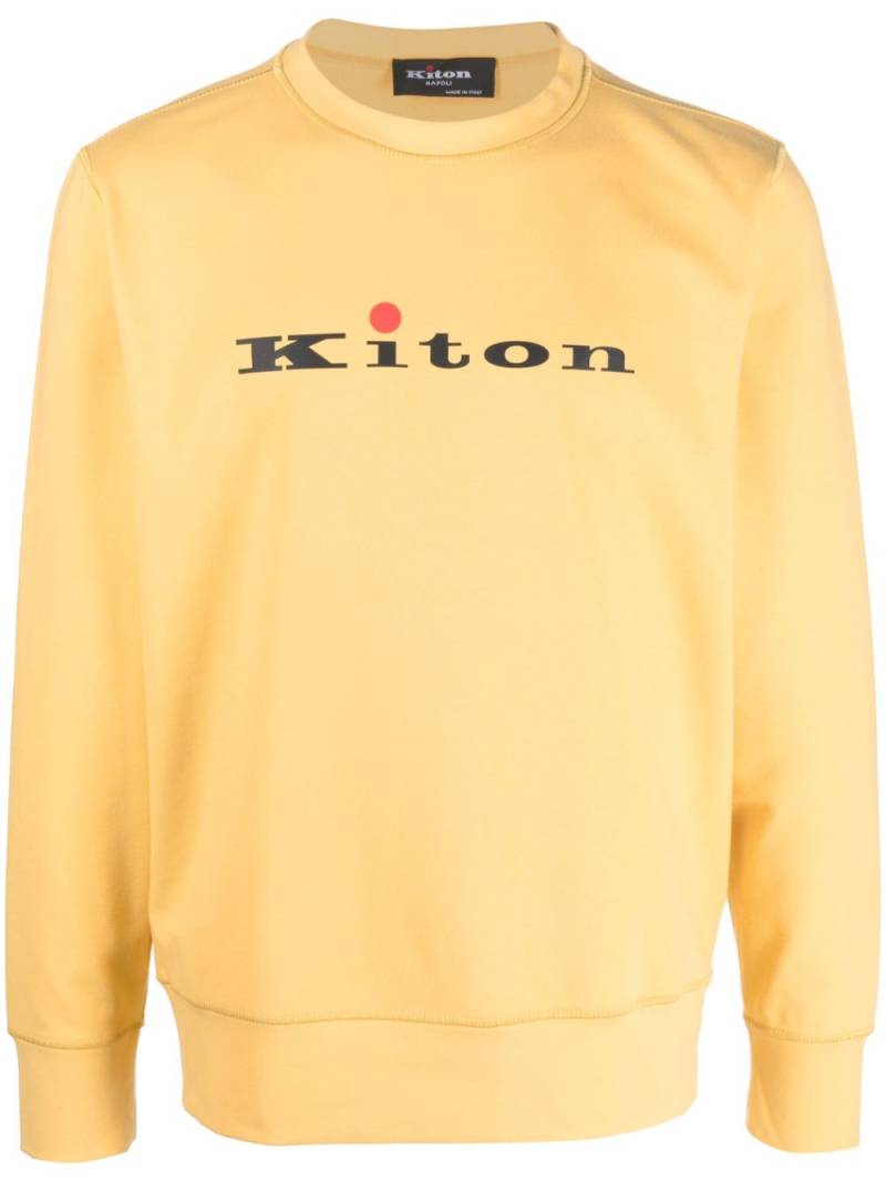 Kiton logo-print sweatshirt - Yellow von Kiton